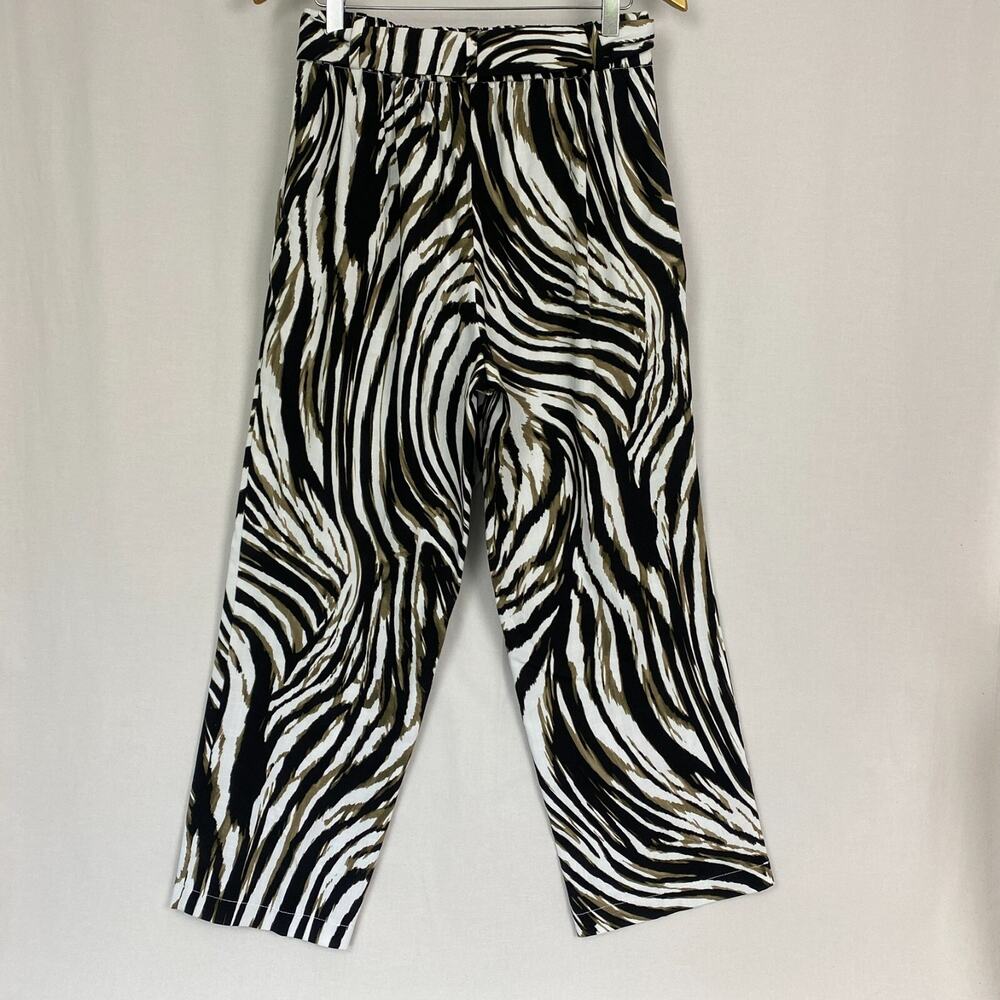 Joseph Ribkoff Culotte Pants Womens 6 Animal Print Neutral Pull On Crop 27"L NEW - Picture 2 of 13
